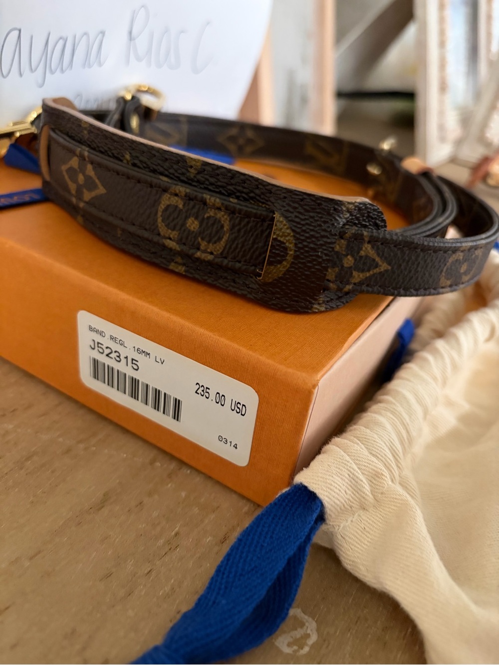Louis Vuitton Monogram Adjustable Shoulder Strap in Brown and Tan - Picture 4 of 8